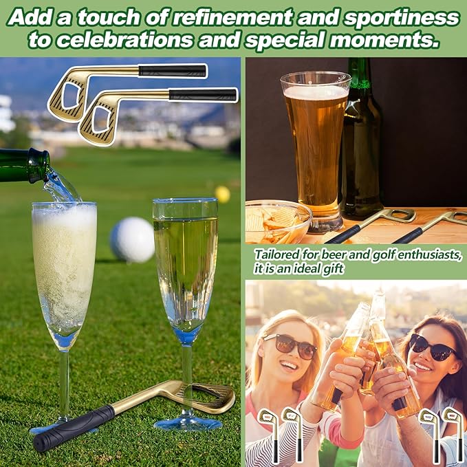 20 Pcs Golf Club Bottle Opener Bulk Novelty Groomsmen Gift Bachelor Party Favors for Golf Lover Beer Enthusiast, Made from Zinc Alloy (Bronze)