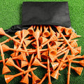 Golf Tees Plastic 3 1/4 inch Unbreakable 30 Pack with Pouch Bag, Durable Stable Available 83 mm Long Tee for Golfer Practice