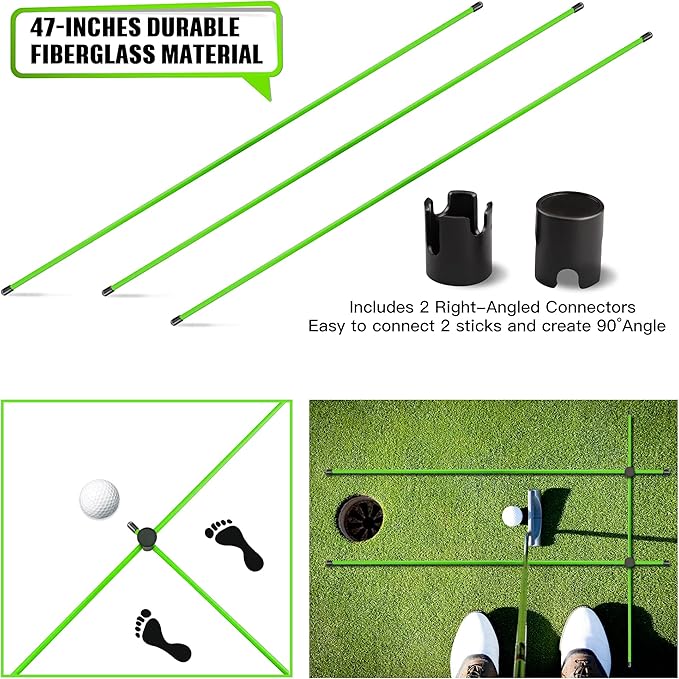 Golf Swing Trainer Aid - Power Flex Golf Swing Training aid for Strength and Tempo Golf Swing Speed Trainer Golf Training aid Golf Warm up Stick