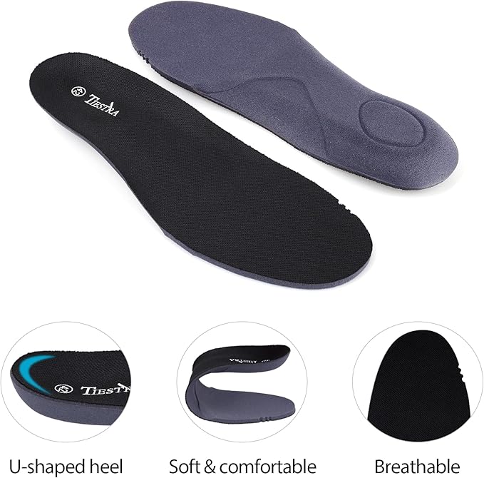 Insoles for Womens Memory Foam Shoe Inserts,Replacement Insoles for Work Boot Running Shoes-Shock Absorption and Cushion for Feet Relief,Comfort Inner Soles for Everyday Use Black 40EU/US9