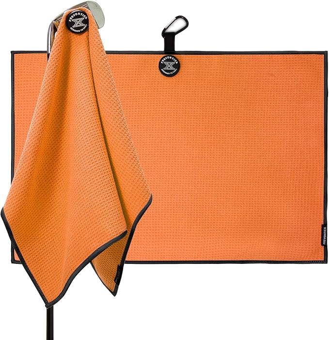 Magnetic Golf Towel with Clip and Cleaning Pocket -Ideal for Male Golfers, perftct Gifts for Men-Magnetic Golf to Golf Accessories for Bags, Carts or Clubs 24"*16"