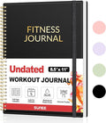 Fitness Journal Workout Planner for Women & Men, A4 (8.5" x 11") Workout Journal Log Book Planner Gift for Track Gym Essentials, Home Workouts, Track Progress, Achieve Wellness Goals, Black
