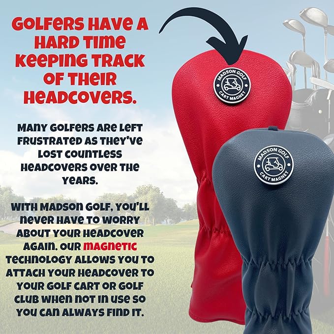 Funny Golf Club Covers The Hammer Driver Headcover and Little Hammer Fairway Wood Head Covers, Golf Accessories for Men, Golfer Gifts for Men, Golf Head Covers for Dad