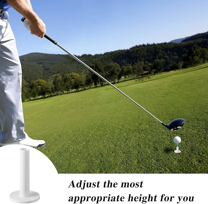 12 Pieces Golf Range Tees Set Rubber Golf Tees for Mats Driving Range 6 Pieces for Practice Mat Mixed Size