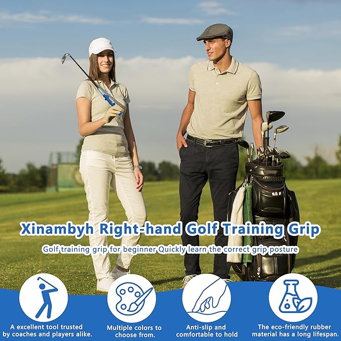 1 Pcs Right-Hand Golf Training Grip:Club,Rubber Swing Grip Trainer,Golf Accessories for Adults,Beginners,All Levels.Improvement Tool for Proper Hand Placement.