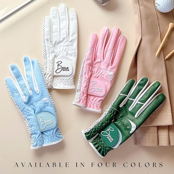Golf Gloves Both Hands Women's 1 Pair Lightweight Non-Slip Silicone Extra Grip All Weather Girls Ladies Sports Tennis