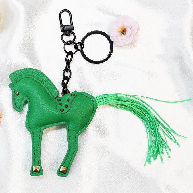 Horse Keychain, Hanging Charm Accessory for Purse, Bag and Backpacks Pony Key Chain for Women