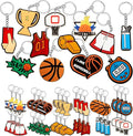 Batiyeer 36 Pack Basketball Keychains Bulk Party Favors Sports Ball Key Chains Funny Keyring Gifts for Women Men Birthday Supplies
