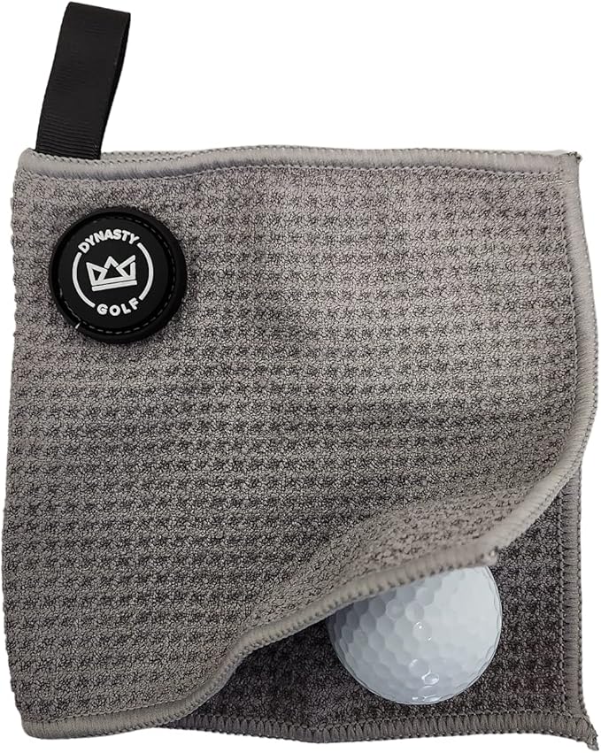 Golf Ball Towel - Small Magnetic Greens Towel - Golf Ball Cleaner for Around The Greens - Pocket Towel and Magnet Hand Towel