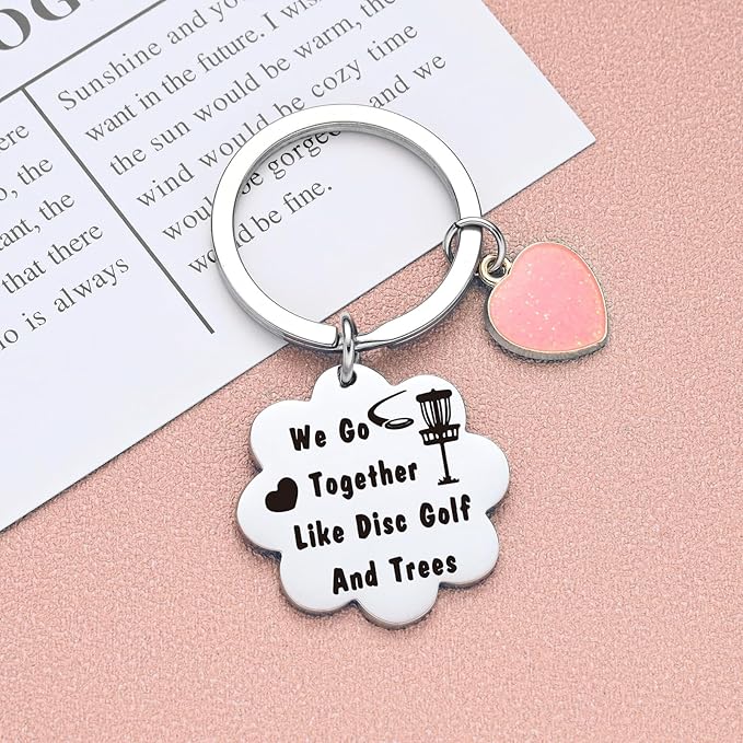 Disc Golf Gifts For Disc Golf Lover Player Keychain Ultimate Frisbee Gifts Golfing Coach Jewelry