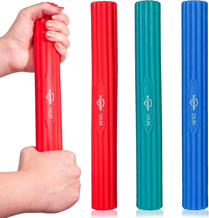 Flex Therapy Bar and Grip Strength Trainers set, Physical Therapy & Resistance Bar for Golfers Elbow, Tendinitis, Wrist,Forearms Pain, Improve Grip Strength and Relieve Pain