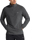 Willit Men's Winter Shirts Fleece Pullover with Pocket Quarter Zip Cold Weather Golf Hiking Casual Warm Shirts Long Sleeve