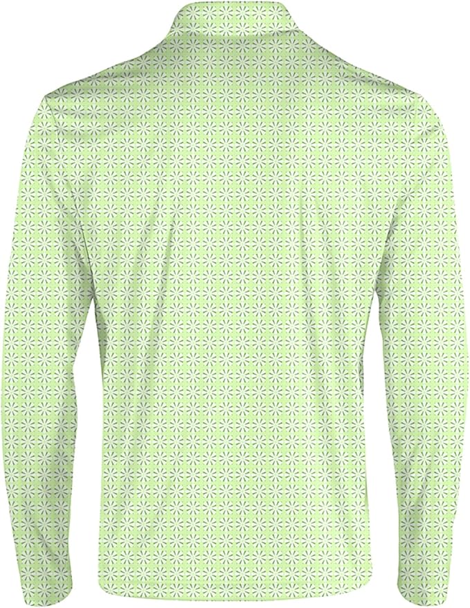 Men's Long Sleeve Golf Shirt Quick Dry 3 Button Work Fishing Outdoor Casual Collar Shirt