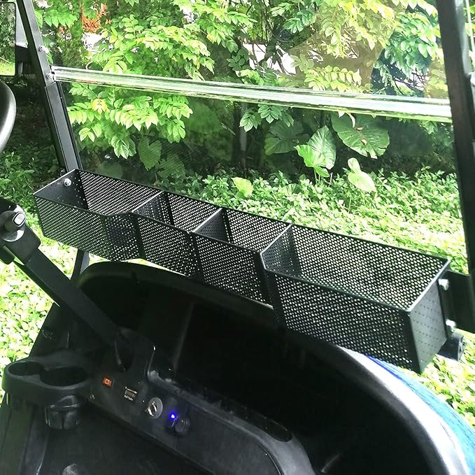 XUANYUDG0769 Golf Cart Front Inner Basket Mesh Storage Tray Organizer Extended Additional Storage for Golf Carts