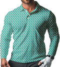 Men's Long Sleeve Golf Shirt Quick Dry 3 Button Work Fishing Outdoor Casual Collar Shirt