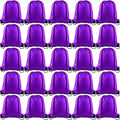 KUUQA 25Pcs Purple Drawstring Bags - String Backpacks for Gym, Sport, Traveling
