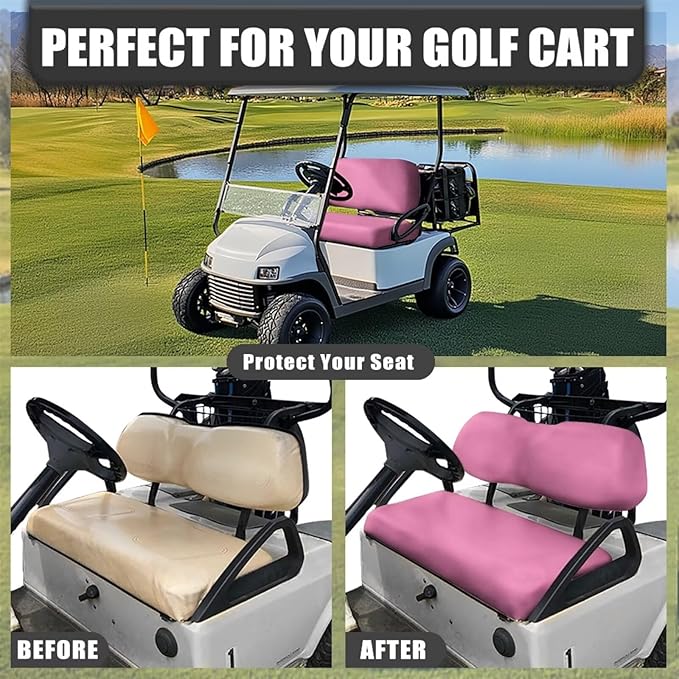 Fashion Print Golf Cart Seat Covers 2 Passenger Golf Cart Backrest Cover Golf Cart Seat Towel Gift for Friends
