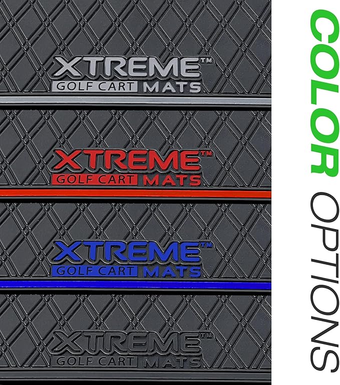 Xtreme Mats Bag Well Mat Rubber Liner Insert Protects Plastic Surfaces From Scuffs for EZGO Golf Carts - TXT (2013-2022) Liberty (2021+) Cushman* S4 - RED Trim