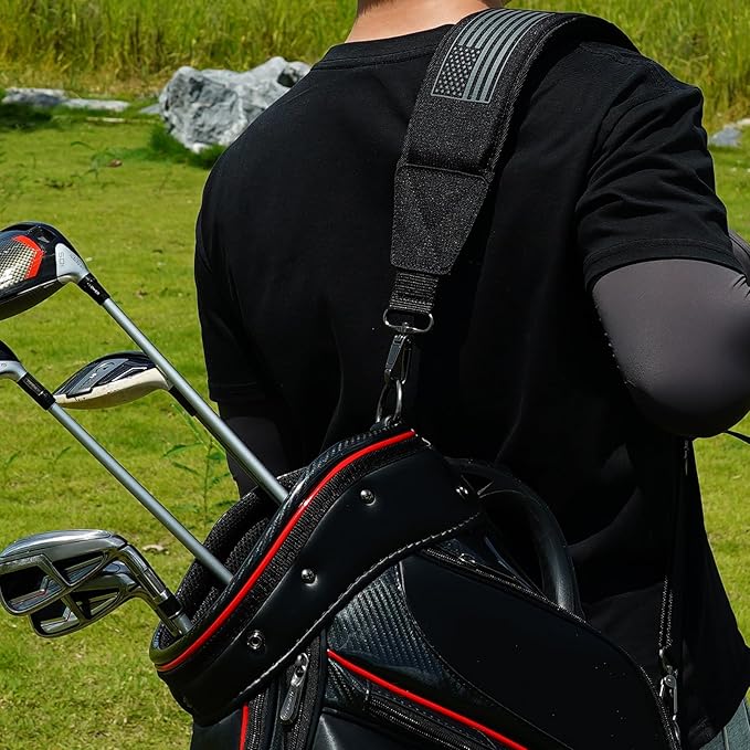 Golf Bag Shoulder Strap, Single Padded Adjustable Straps Universal Replacement