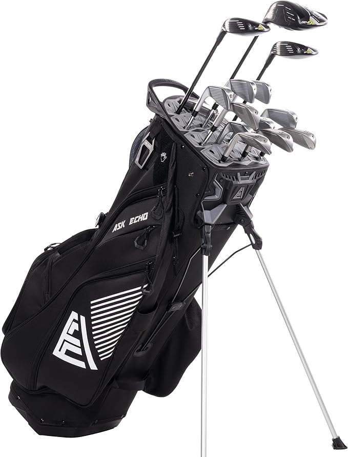 ASK ECHO ST-Lock Mecha 14 Way Dividers Quiet Hybrid Stand Bag for Men & Women