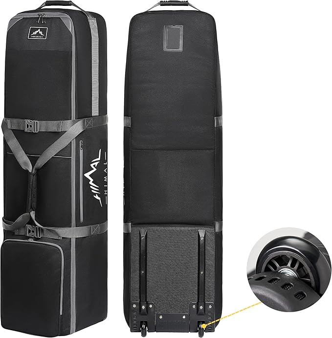 Golf Travel Bag with Wheels, 1200D Heavy Duty Oxford Fabric Golf Travel Case for Airlines