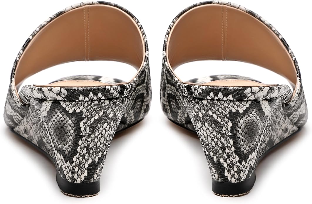 Wedge Sandals for Women Open Toe Wedge Heels Womens Matte High Heel Sandal Round Toe Heeled Wedge Sandals Slip on Casual shoes 2 inch