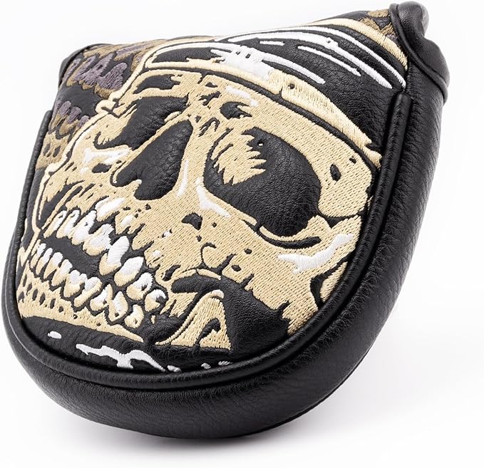 Golf Club Head Covers,1pc Mallet Putter Golf Headcovers for Woods, PU Leather with Advanced Embroidery for Most Brands