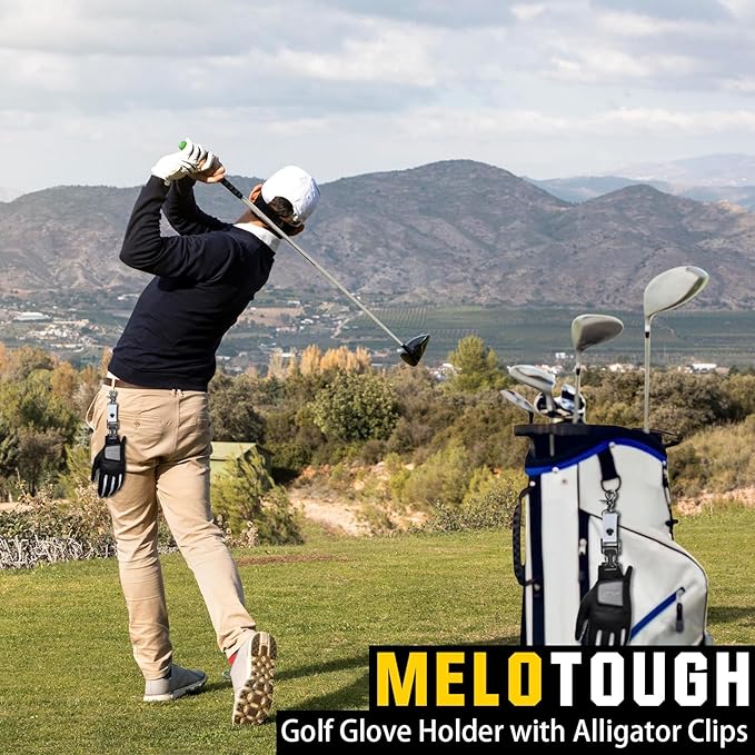 MELOTOUGH Golf Glove Clip Work Gloves Belt Clips with Alligator Clips for Work Glove Holder Construction Gloves Golf Accessories