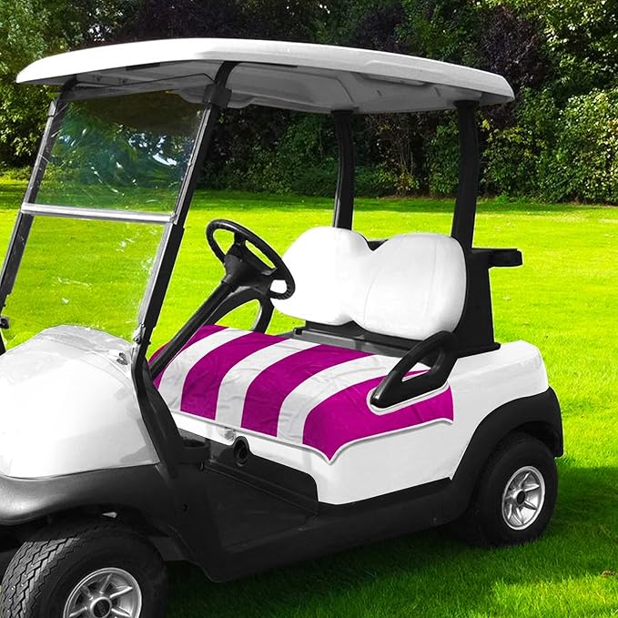 YOKYHOM Golf Cart Seat Covers, Purple Golf Cart Seat Towel Blanket Keeps Seat Comfortable and Clean,100% Microfiber, 51''x 31'',for EZGO, Yamaha, Club Car and More 2-Seat Golf Carts