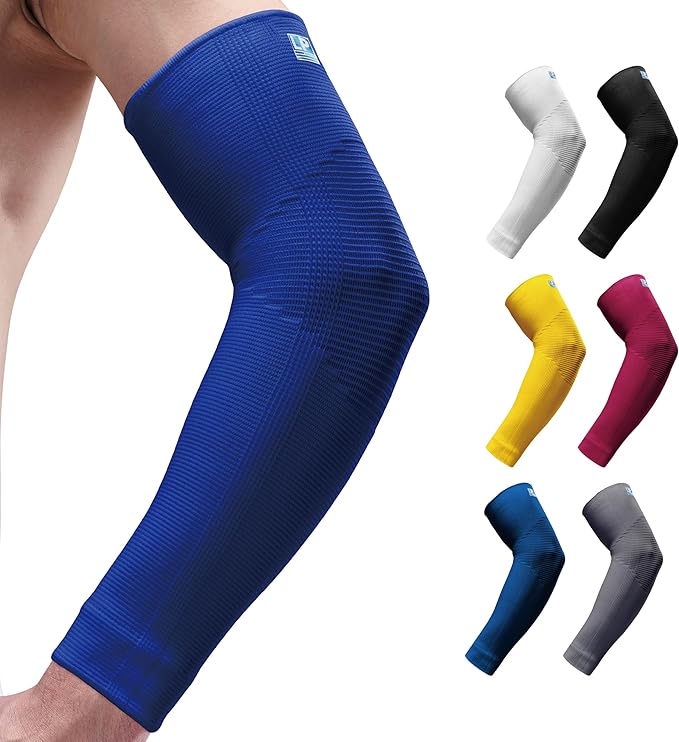 LP SUPPORT 668 Compression Arm Sleeve for Workouts, Sports & Weightlifting, Golf and Tennis Elbow Pain relief for Men & Women
