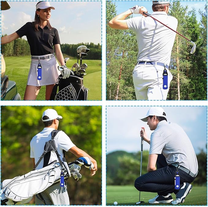 PATIKIL Golf Ball Carry Bag, 4Pack Golf Tee Holder Pouch Portable Neoprene Golf Ball Holder with Clip for Men and Women Storage Gifts, 4 Color