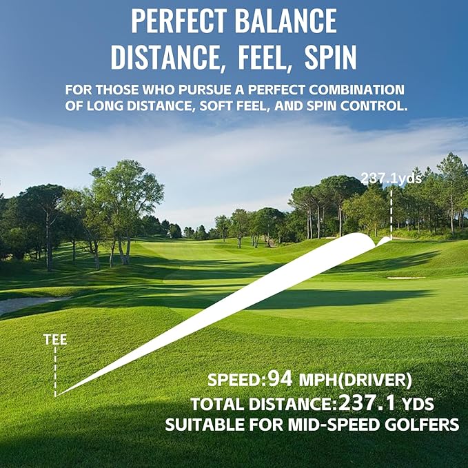 Honma 24X4 Golf Balls, 4-Layer Tour-Grade Golfballs,Precision Spin Control,Increased Distance with Soft Feel,Perfect for Men Women Beginner Amateur Golfer