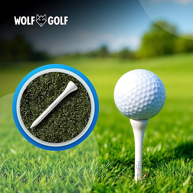 OnlyPars Golf Tees - Golf Hub Tees - Set of 36 Golf Tees - 3 Designs - Golf Tee Gift Set