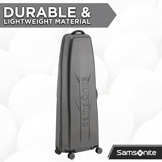 Samsonite Tour Deluxe Golf Hard Case Golf Travel Bag, Lightweight & Durable ABS Shell, 360 Degree Multi-Directional Wheels