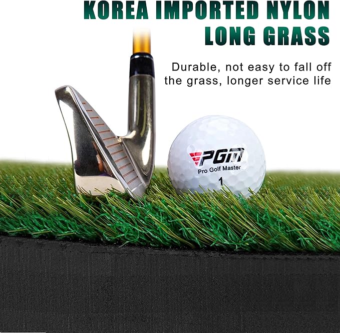 PGM 40"x 40" Golf Practice Mat - 4 Adjustable Slopes - Indoor/Outdoor Golf Training Mat