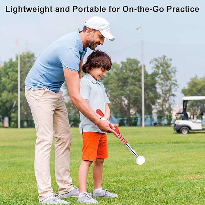 Golf Training Aids, Golf Grip Training Aid Swing Trainer with 1 Arm Posture Correction Band and 1 Telescopic Golf Simulator, Golf Practice Accessories Perfect for Beginners and Pros