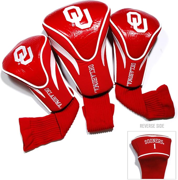Team Golf NCAA Numbered 1, 3, & X, Fits Oversized Drivers, Utility, Rescue & Fairway Clubs, Velour Lined for Extra Club Protection