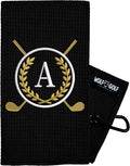 Wolf Golf Towels Monogrammed Personalized Golf Towel | Custom Golf Towels for Golf Bags for Men or Women