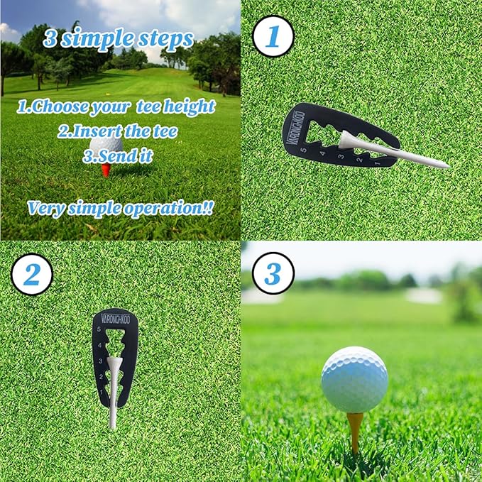 5/10PCS Adjustable Golf Tee Height Tool ProSet, Golf Accessories, Golf Training Aids, Tee Grip Golf Aid, Precision Height Setter for Consistent Swings & Ultimate Practice, Gift Golf Nails