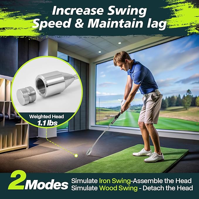 Golf Grip Swing Training Aid - Retractable Click Club Trainer Indoor Practice Warm Up Stick Flexible Telescopic Short Club Tempo Sound Release Trainer Devices