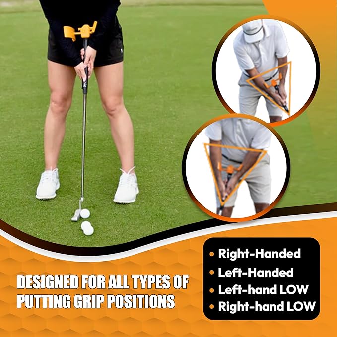 Orange Whip Golf Putting Aid Trainer, Patented Short Game Golf Swing Training for Precision and Accuracy, Made in USA by Orange Whip