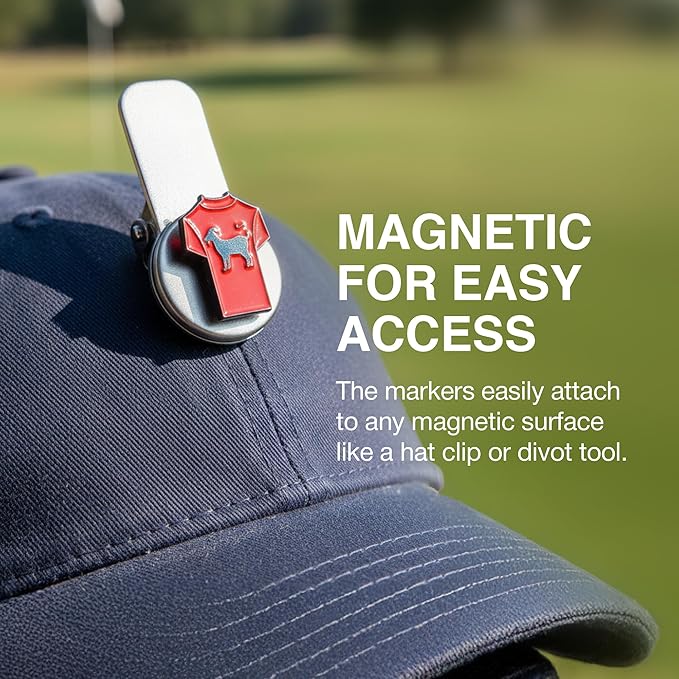 Ghost Golf Ball Markers, 5-Pack - Magnetic Ball Marker Tool for Hat Clip or Divot Tool - Cast Stainless Steel - Cool Golf Accessories & Must Haves for Putting Green - Gifts for Men Golfers