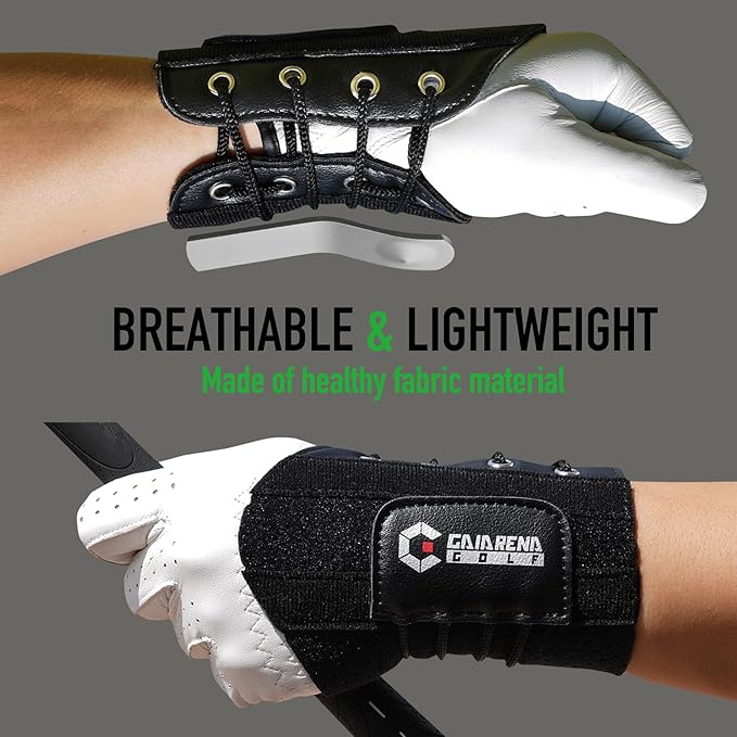 GAIARENA Golf Wrist Brace Wrist Hinge Swing Aid, Efficient Golf Swing Training Equipment to Correct Wrist Angle & Develop Muscle Memory for Beginner Golfers