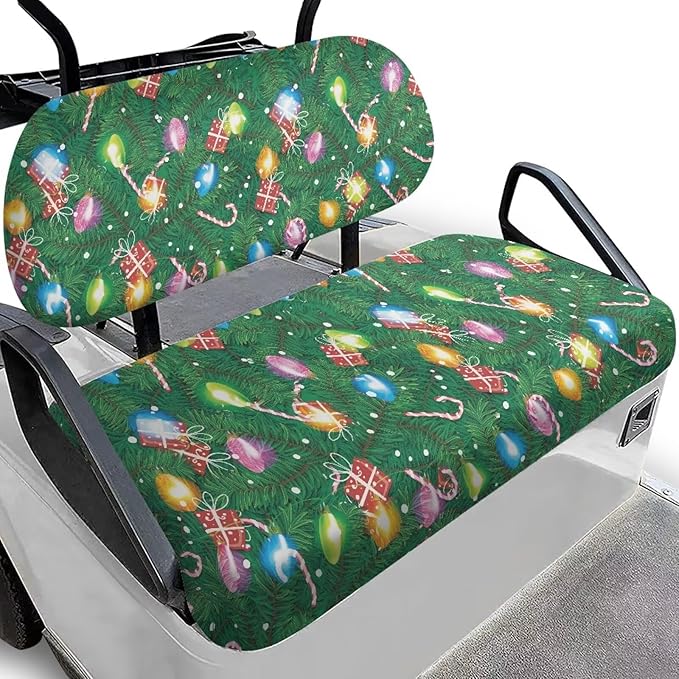 Golf Cart Seat Covers, Universal Fit & Nonskid Bottom Fits for Club Car 2 Person Seats Golf Carts