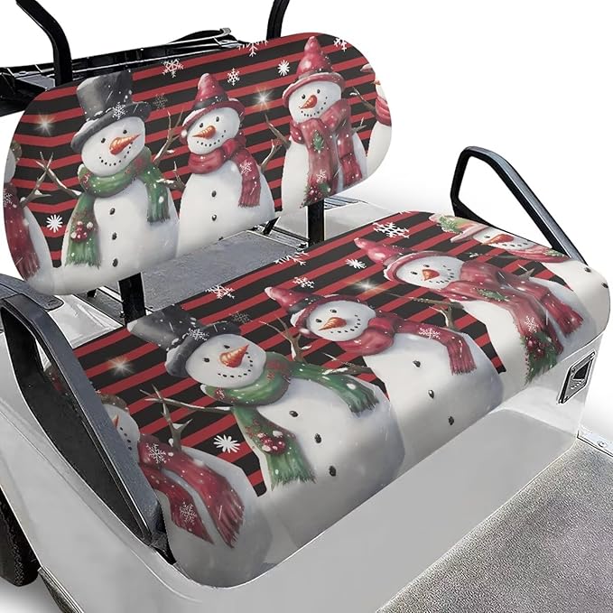Golf Cart Seat Covers, Universal Fit & Nonskid Bottom Fits for Club Car 2 Person Seats Golf Carts