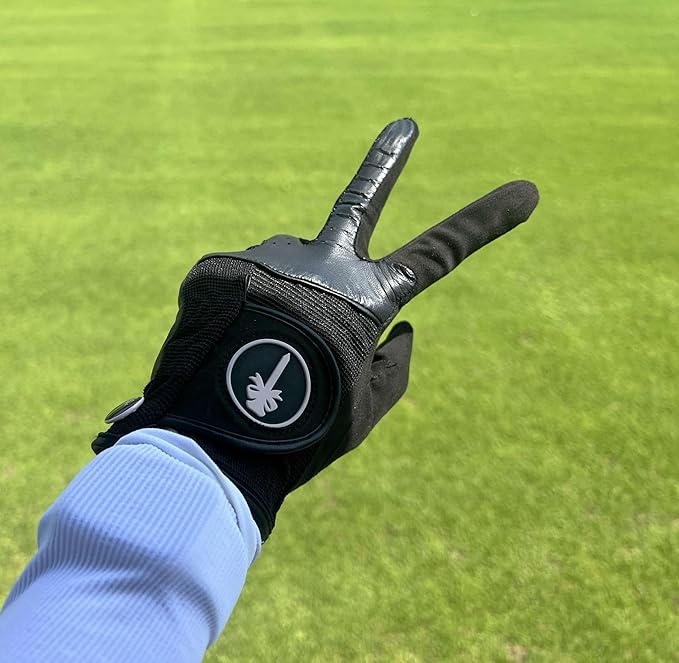 PINKTEE Women's RainGrip Golf Glove Left Hand All Weather Ladies Soft Golf Gloves with Marker for Hot Wet Weather