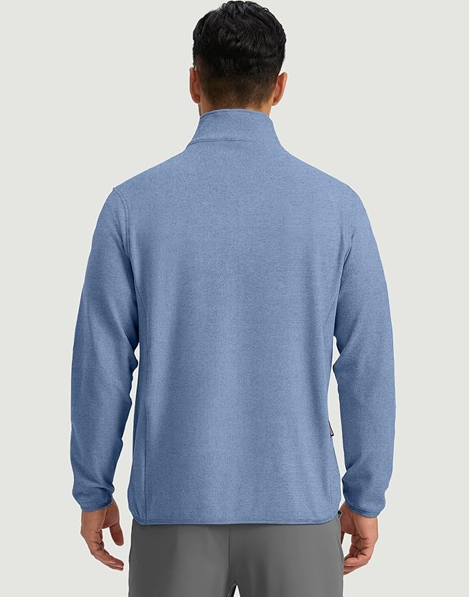 G Gradual Mens Quarter Zip Pullover Fleece with 2 Zipper Pockets Long Sleeve Golf Shirt Winter Athletic Sweater Lightweight