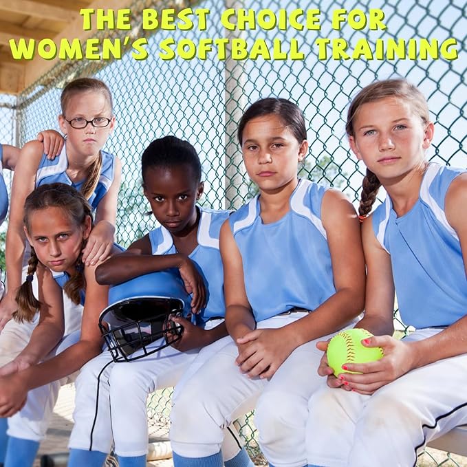 Sports Practice Softballs - 12-Inch Official Size and Weight Slowpitch Softball, Unmarked & Leather Covered Training Ball for Games, Practice and Training