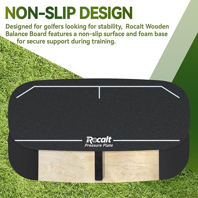 Golf Swing Training Bundle – Pressure Plate Balance Board & Click Stick Swing Trainer Golf Training Aid Set for Indoor/Outdoor Practice, Improve Tempo, Flexibility, Strength & Swing Accuracy