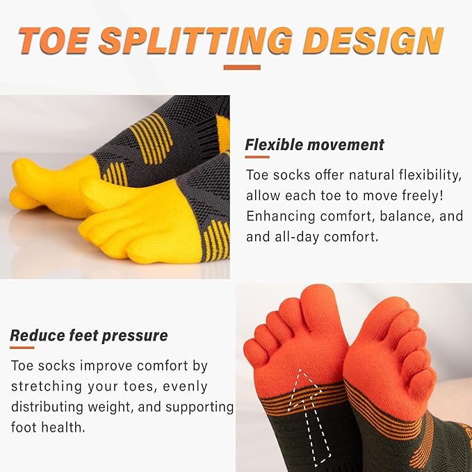 Hylaea No Show Running Athletic Anti-Blister Wicking Coolmax Socks, Seamless Anti-odor